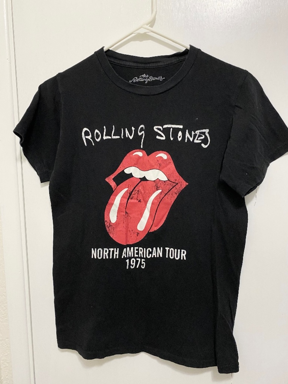Rolling Stones Size S Women Black Graphic  T-Shirt .